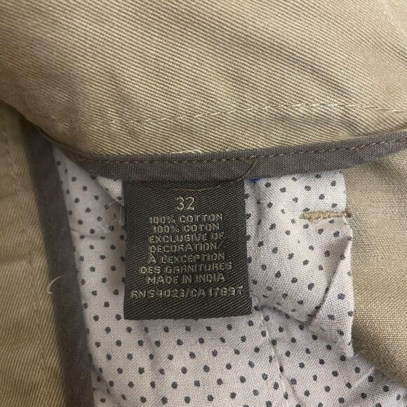 Old Navy Surplus Co Men's Shorts Size 32 Brown Cotton Embroidered Fish Skeleton - Picture 7 of 8